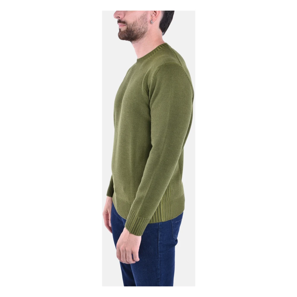 Kangra Wollen Crewneck Sweater Green Heren
