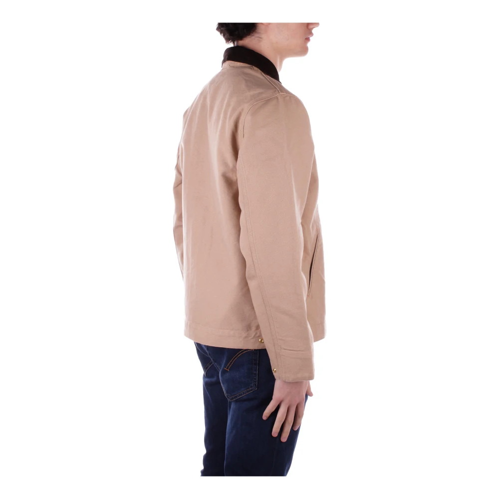 Carhartt WIP Voorlogo Ritsjas Biologisch Katoen Beige Heren