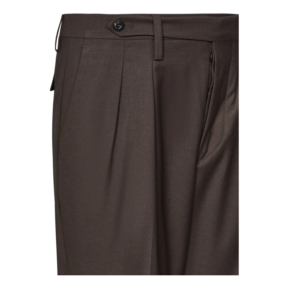 Michael Coal Bruine Geplooide Broek Aw24 Brown Heren