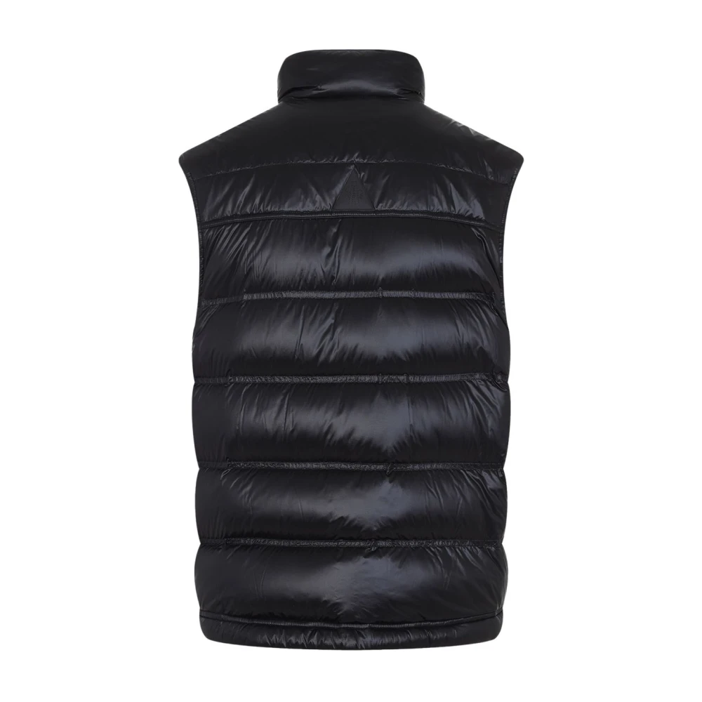 Moncler Zwarte jassen met stijlvol borduurwerk Black Heren