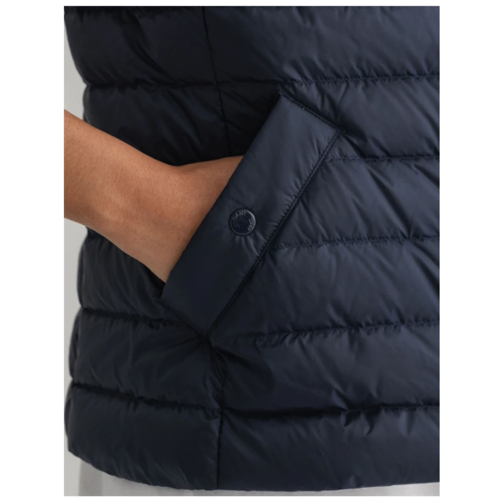 Gant Lichtgewicht mouwloze donsjas Blue Dames