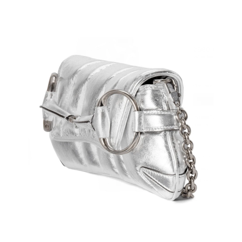 Gucci Horsebit Chain Small Shoulder Bag Gray Dames