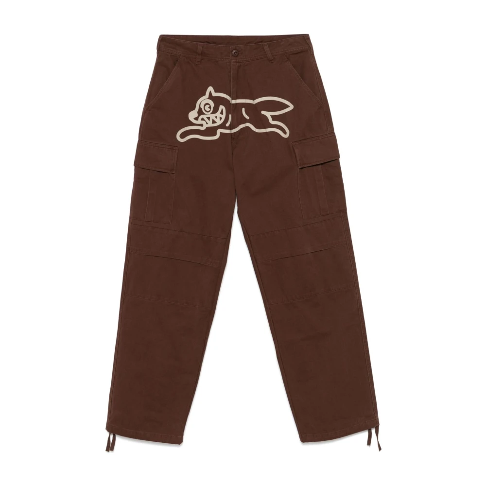 Icecream Brown Cargo Trousers With Belt Loops - Male - Straight Trousers - S - Trousers