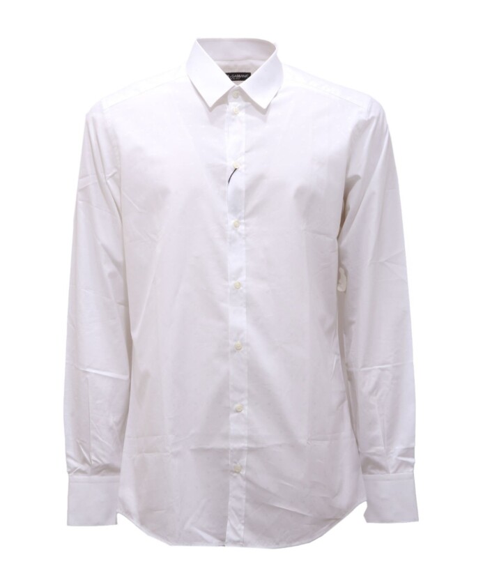 chemise-a-pois-en-coton-blanc