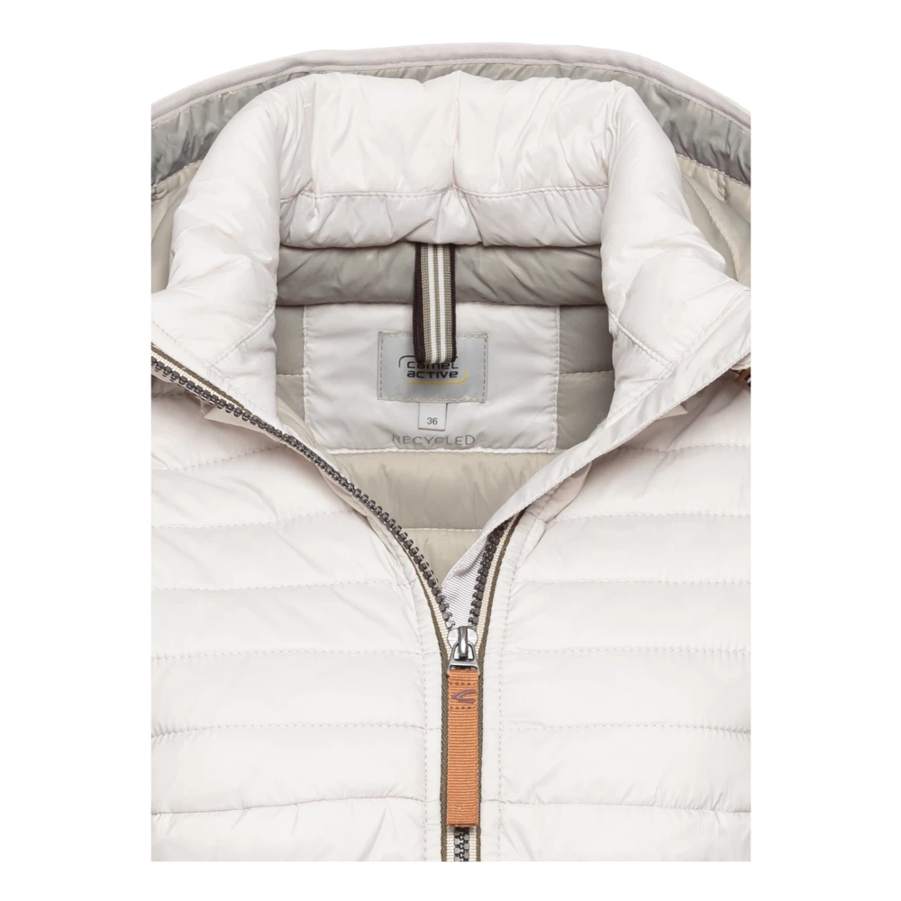 camel active Gewatteerde jas met capuchon White Dames