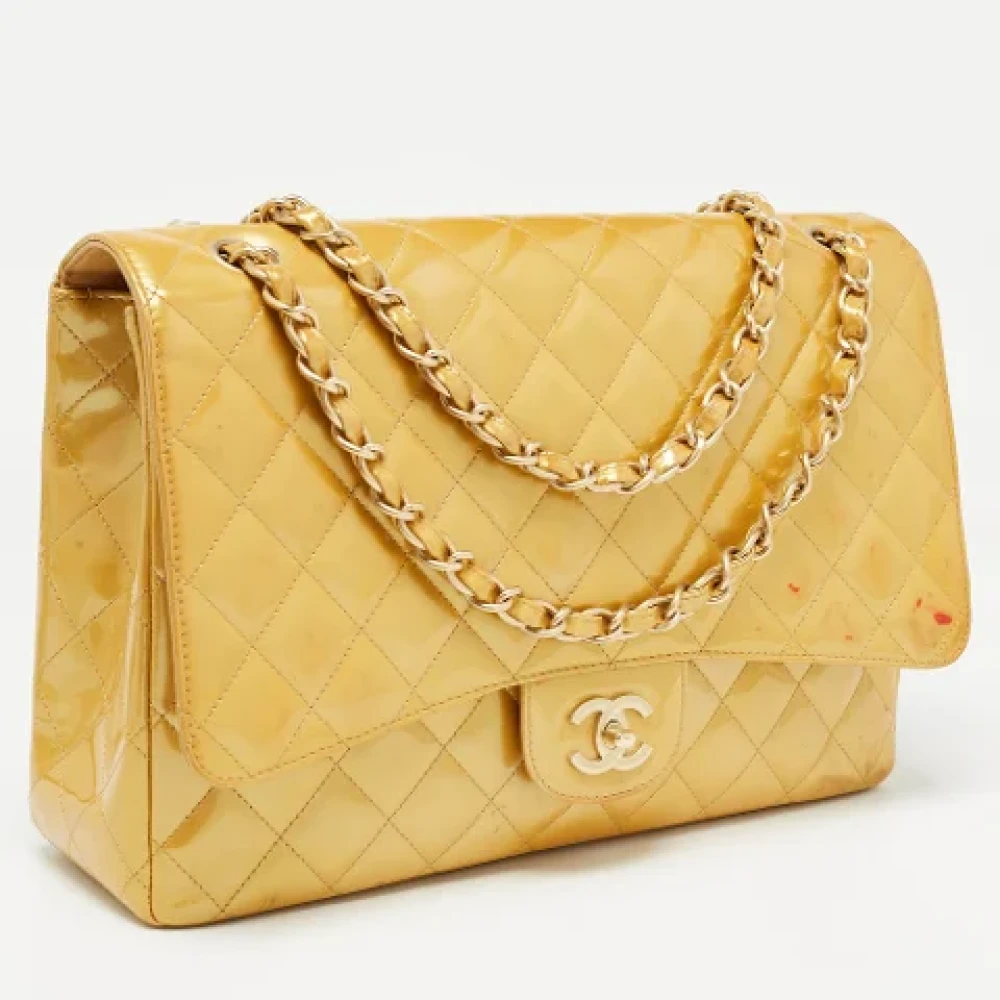 Chanel Vintage Pre-owned Leather chanel-bags Yellow Dames