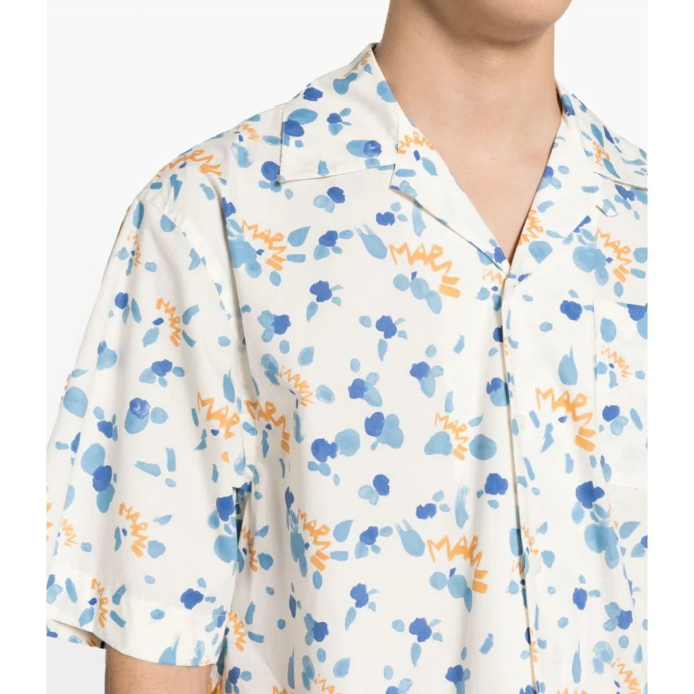 Marni Gestippelde Lily White Shirt White Heren