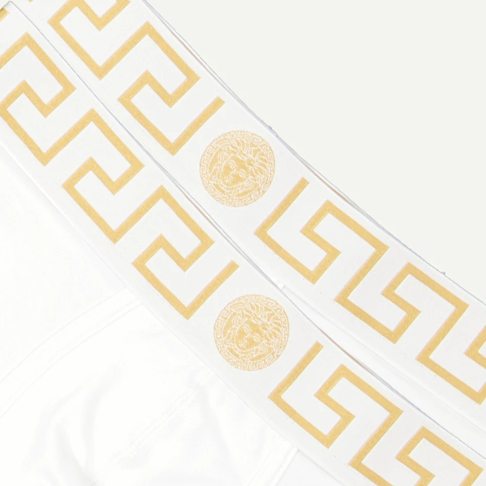 Versace Lange Boxers Set Medusa Greca Embleem White Heren