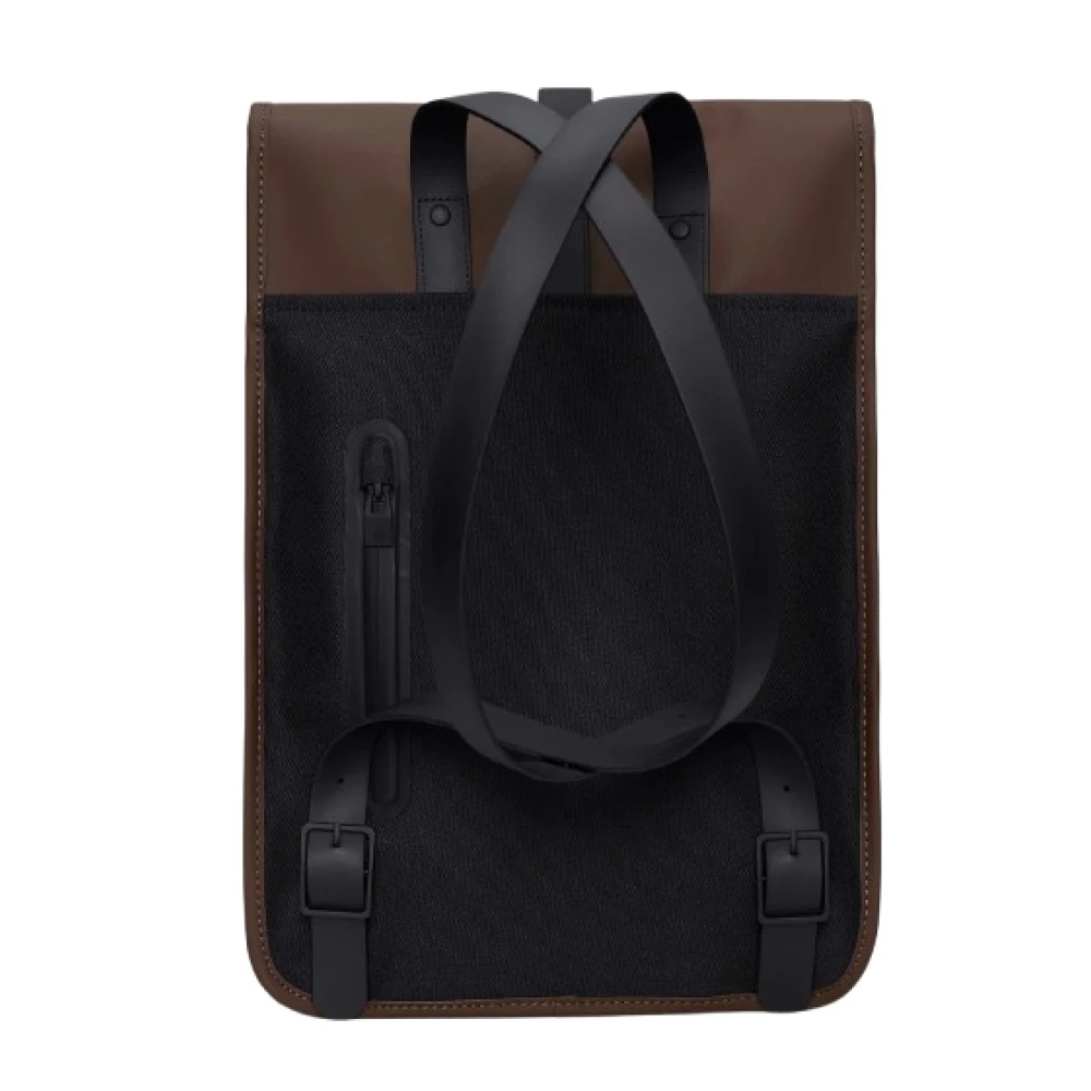 Rains Minimalistische Rugzak met Laptopvak Brown Dames