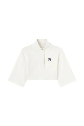 Monogram Cropped Polo Shirt