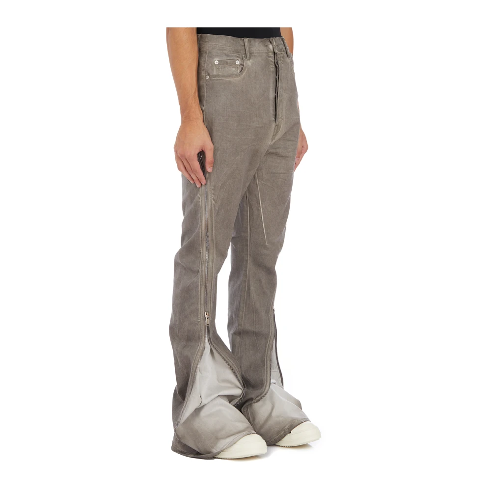 Rick Owens Denim Banana Dust Jeans Gray Heren