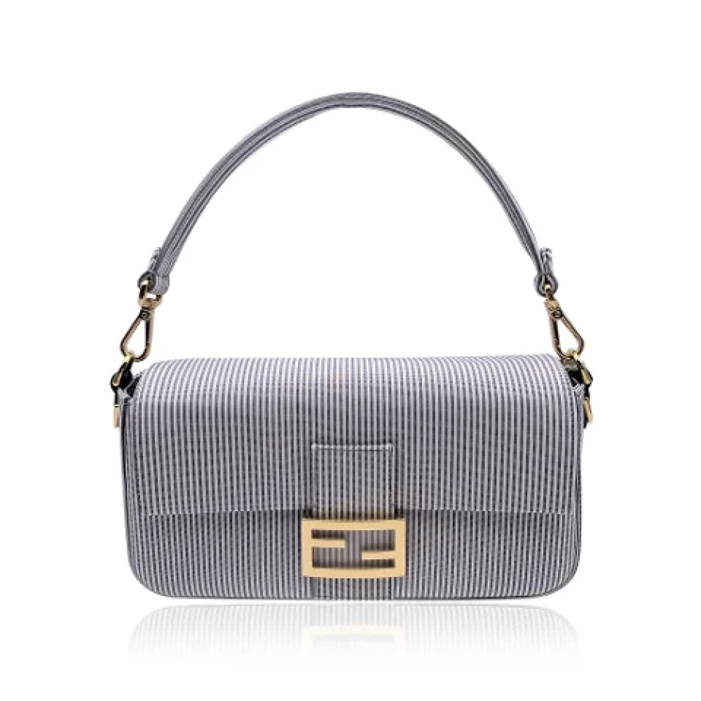 Fendi Vintage Pre-owned Leather fendi-bags Gray Dames