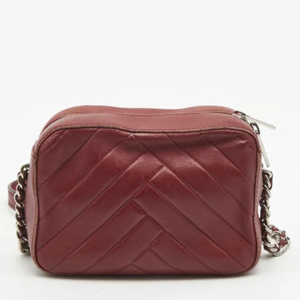 Carolina Herrera Pre-owned Leather crossbody-bags Red Dames