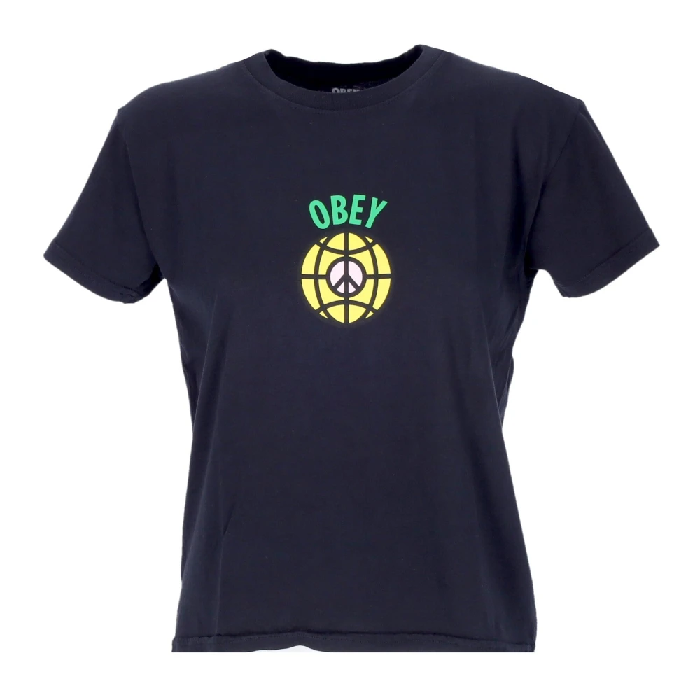 Obey Vintage Tee Off Zwarte Dames T-shirt Blue Dames