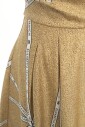 robe-midi-doree-drapee-avec-imprime
