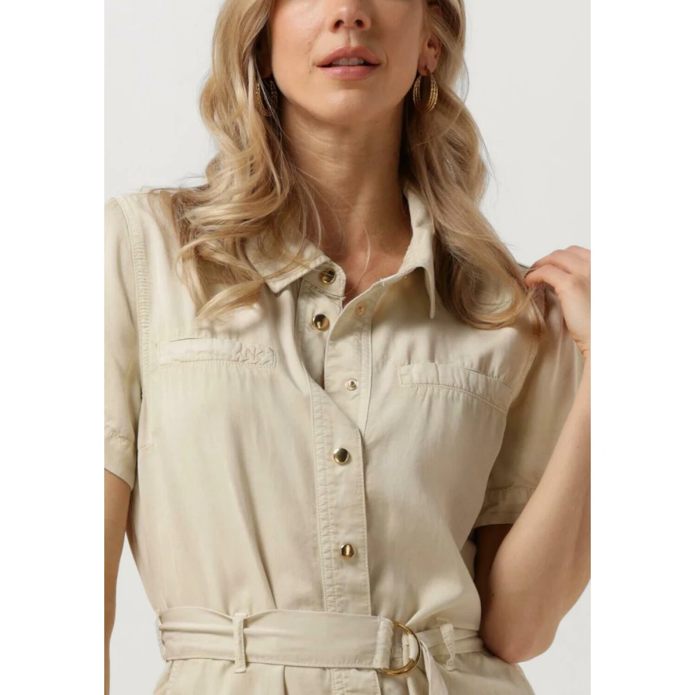 Nukus Zandkleurige Jumpsuit Tessel Short Beige Dames