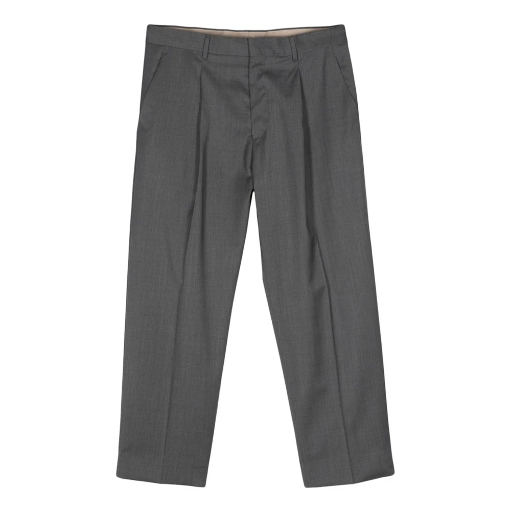 Costumein Grijze wollen keperbroek Gray Heren