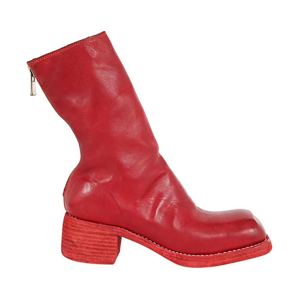 Guidi Terug zip middenlaarzen Red Dames