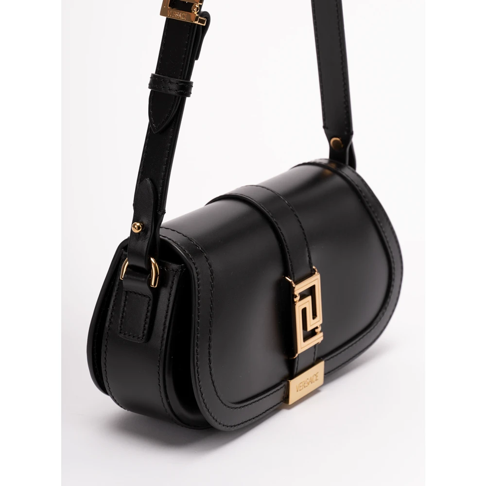 Versace Leren Mini Tas Black Dames