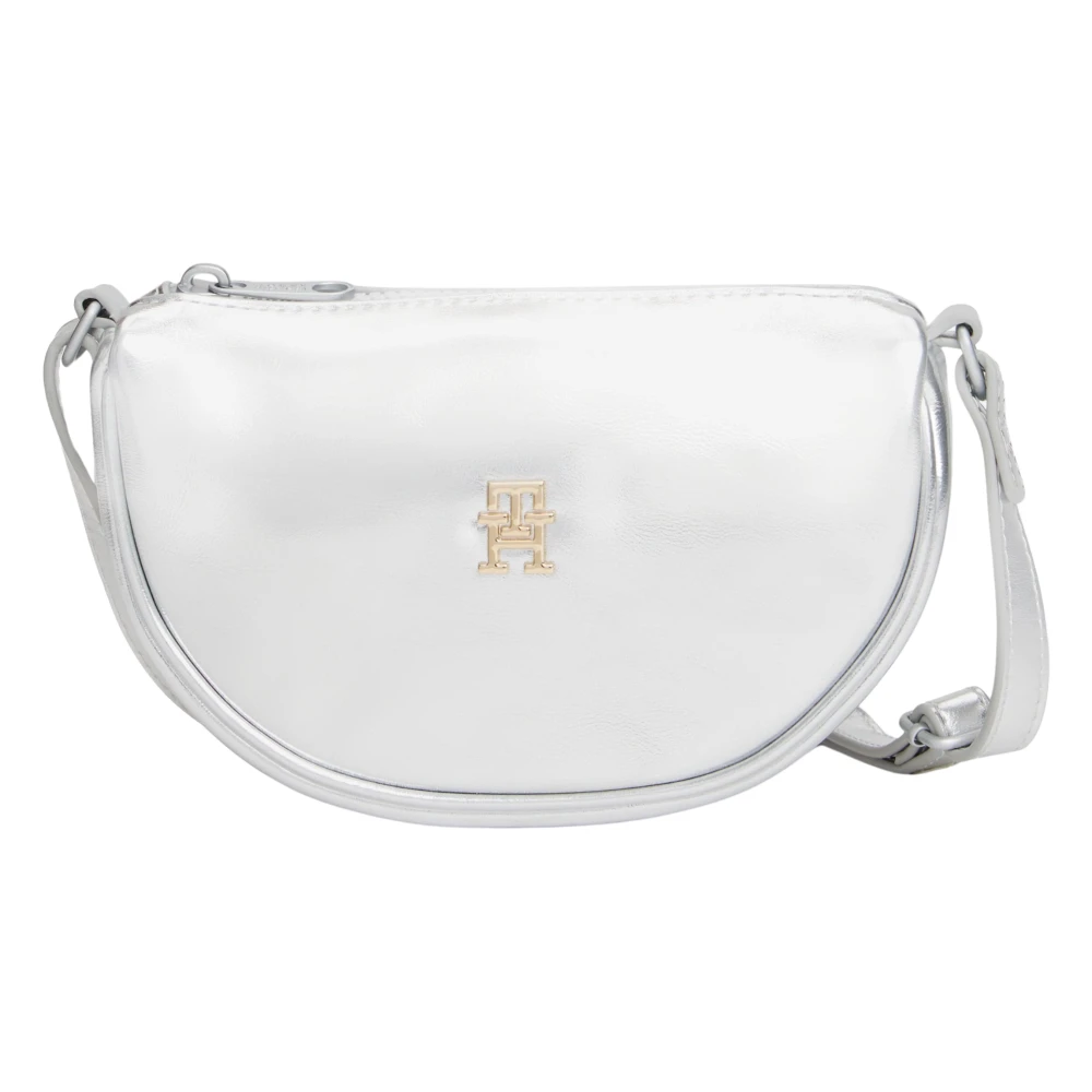 Tommy Hilfiger Girls Gray Bags, One Size, Festive Metallic Moon Crossbody Bag
