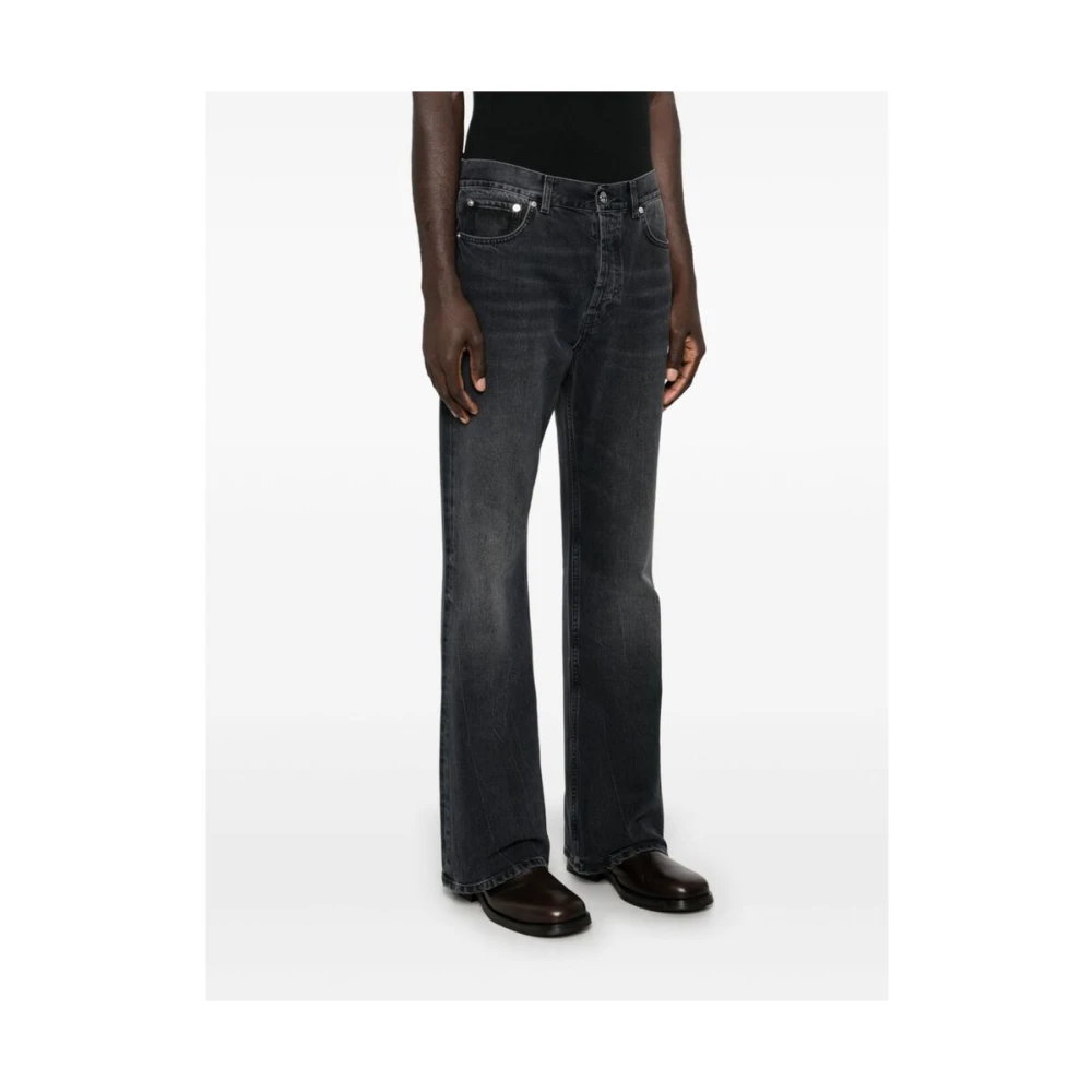 Séfr Zwarte Bootcut Jeans met Whiskering Effect Black Heren