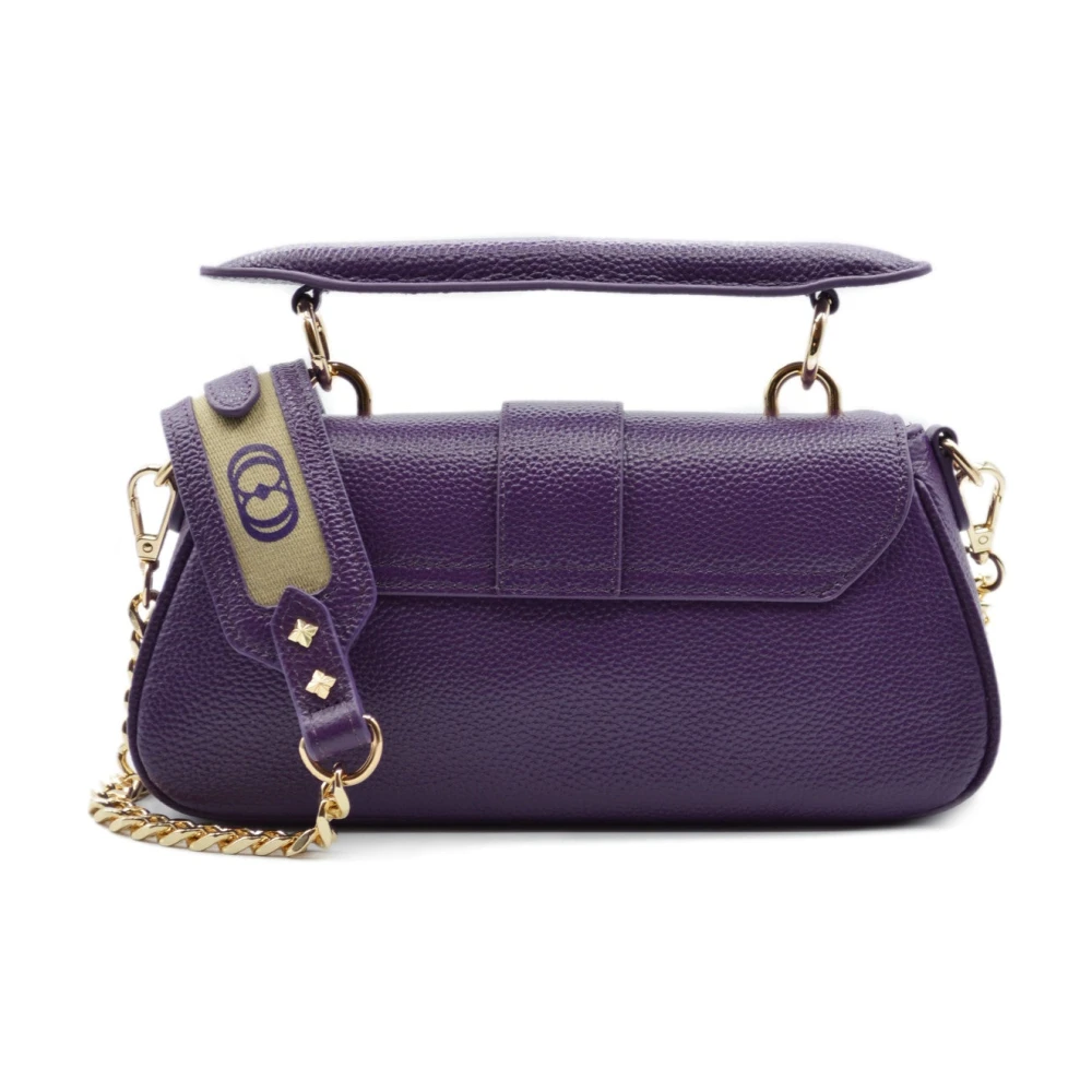 La Carrie Stijlvolle leren handtas met iconische details Purple Dames