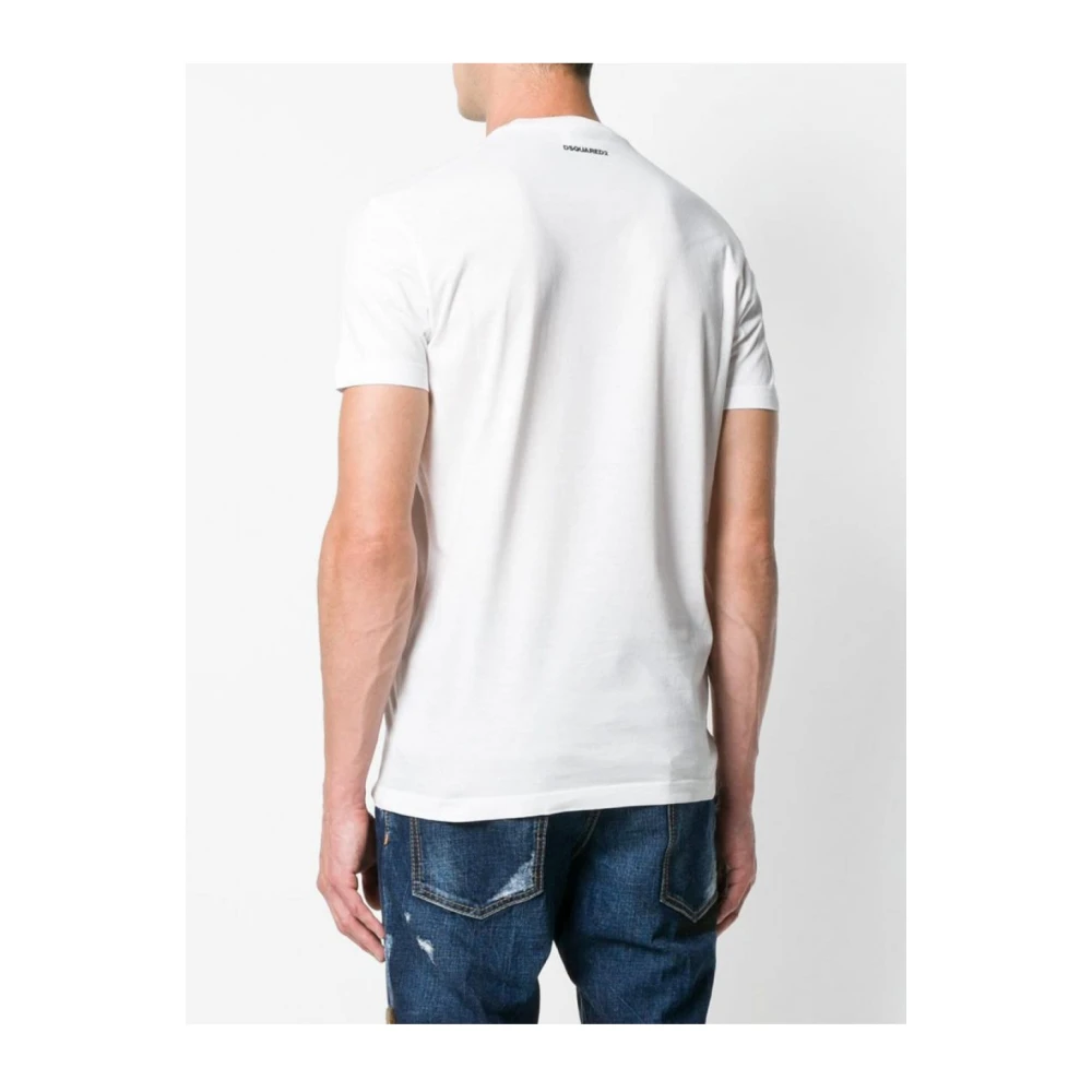 Dsquared2 Gedrukt Slangen T-Shirt White Heren