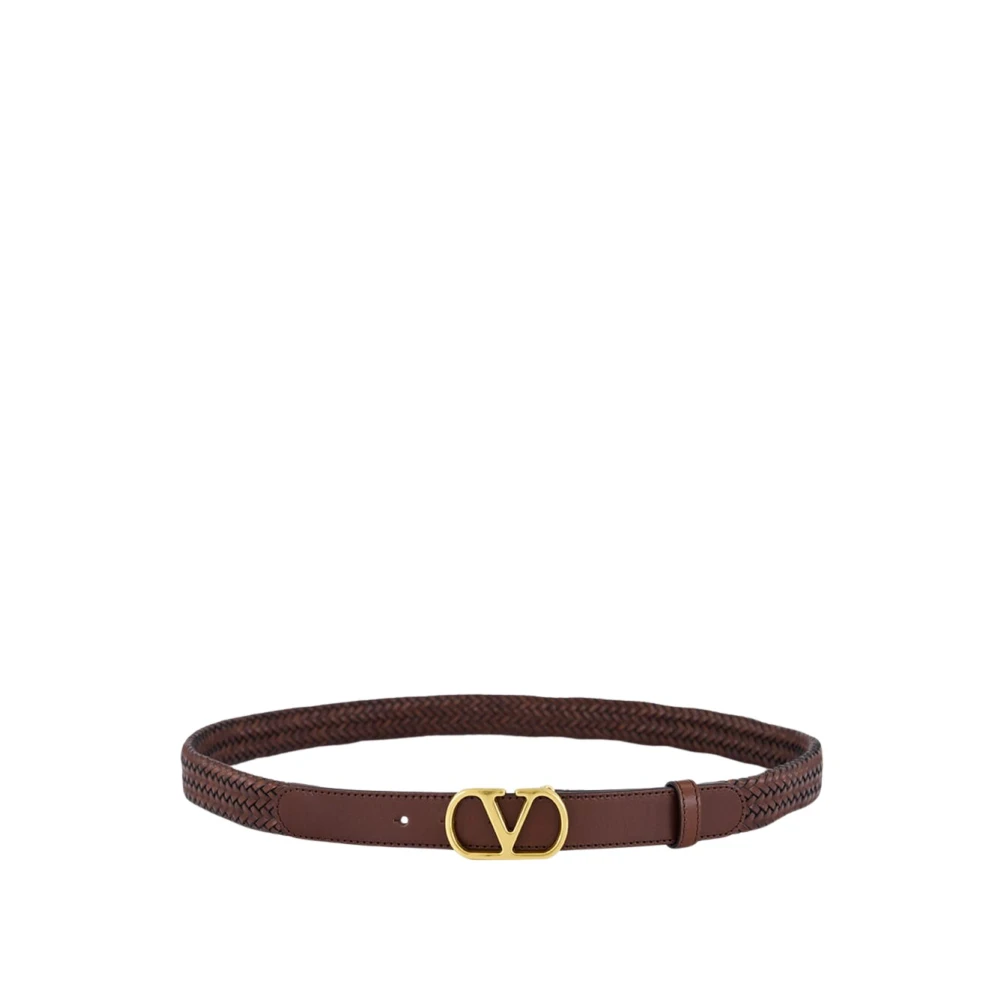 Valentino Garavani Herr Brun Accessoarer 85 Cm, Läder, Braided Leather Vlogo Belt