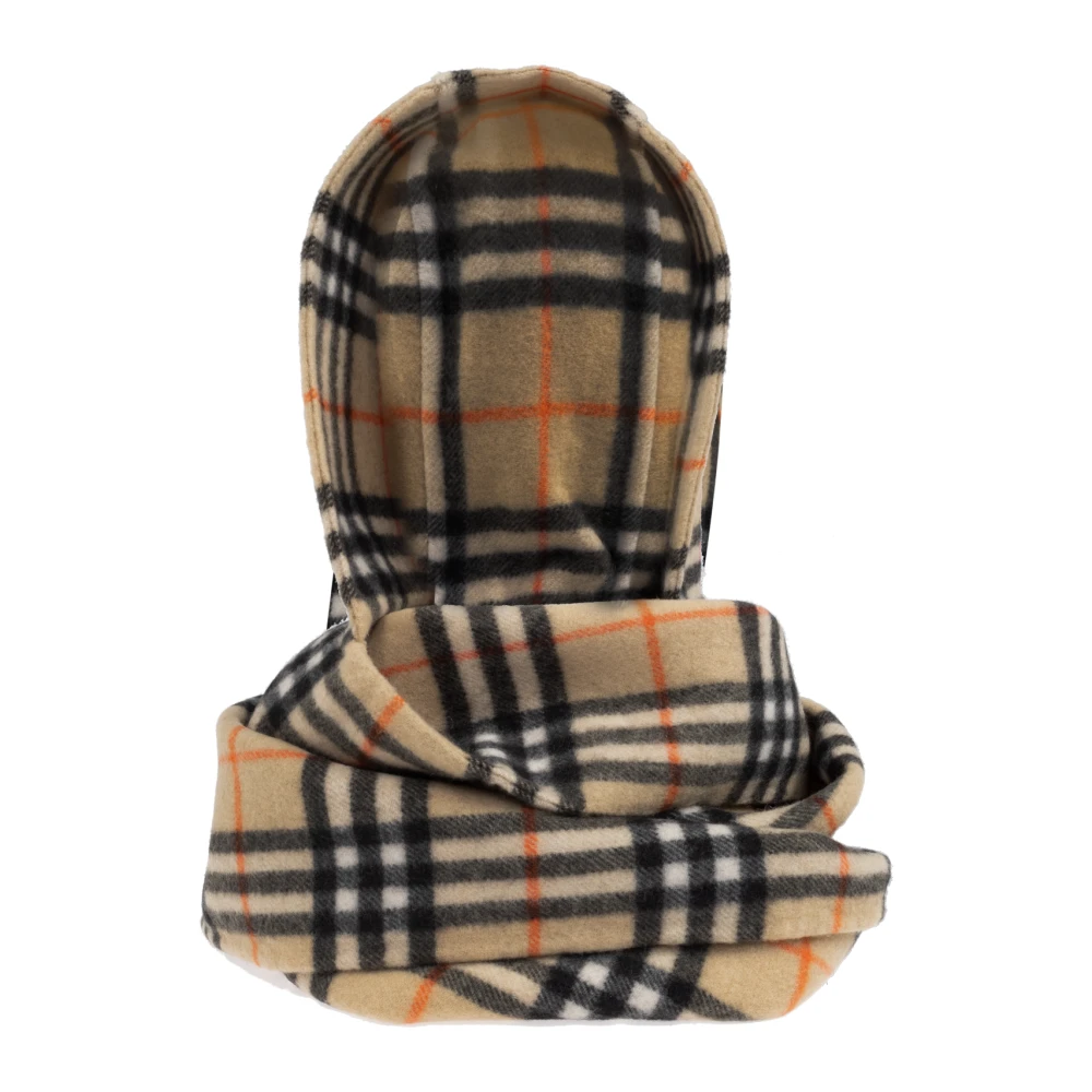 Burberry Kasjmier capuchon met sjaal Beige Unisex