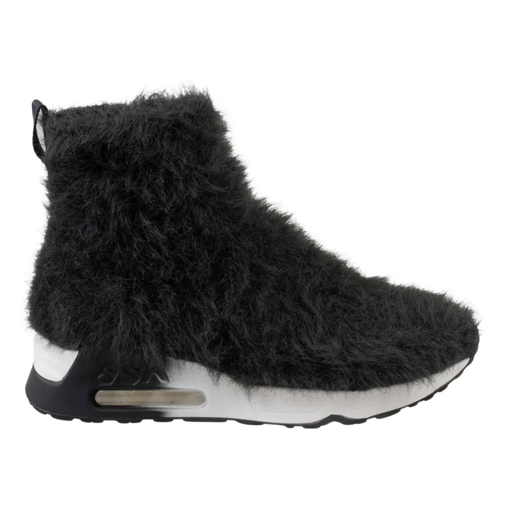 ASH Lana Fur Greystone Enkellaars Dames Schoenen Zwart