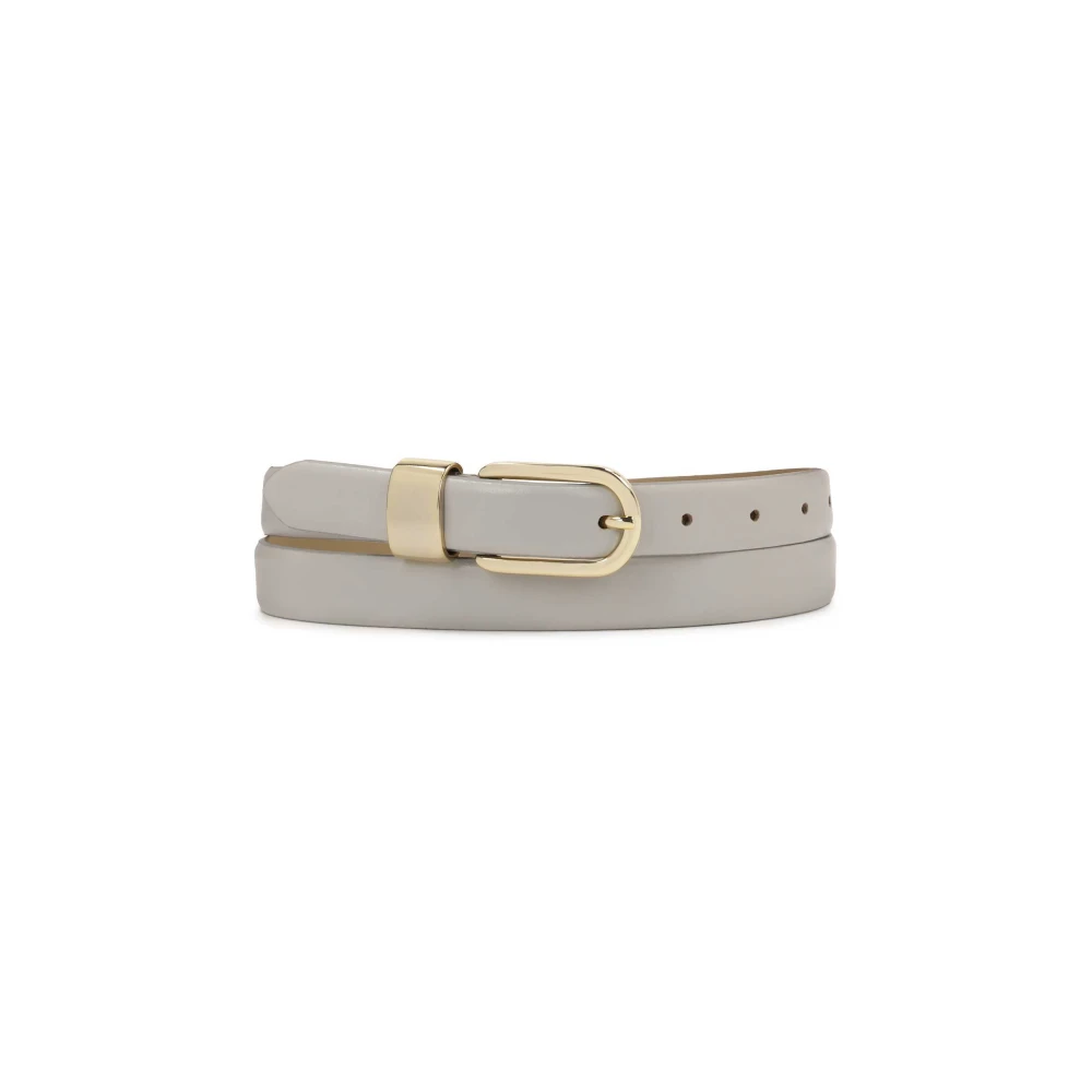 Kazar Grijze gladleren riem Gray Dames