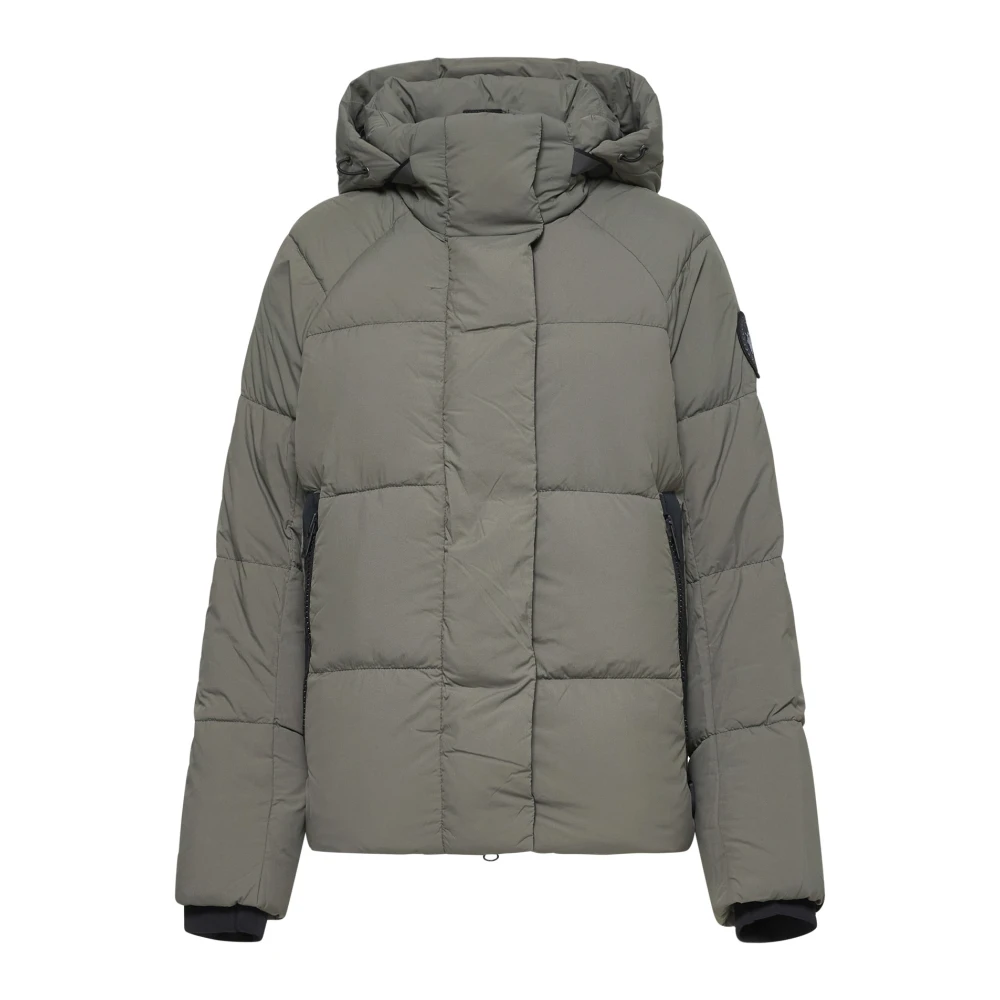 Canada Goose Gewatteerde Parka met Hoge Kraag Green Dames