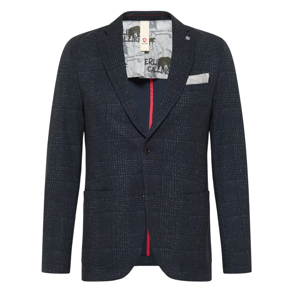 Club Of Gents Blauw Colbert Jas Blue Heren