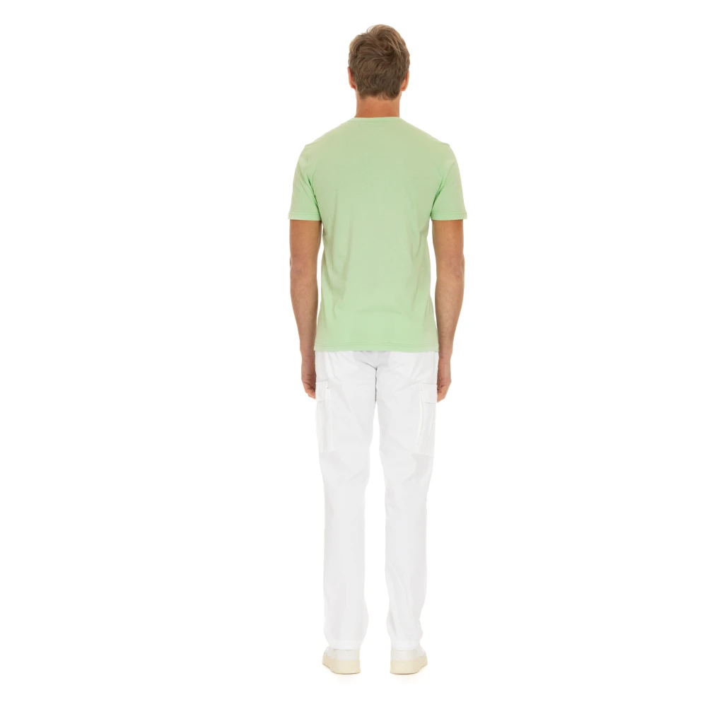 Belstaff Groene T-shirts en Polo`s Fondo Dritto Green Heren