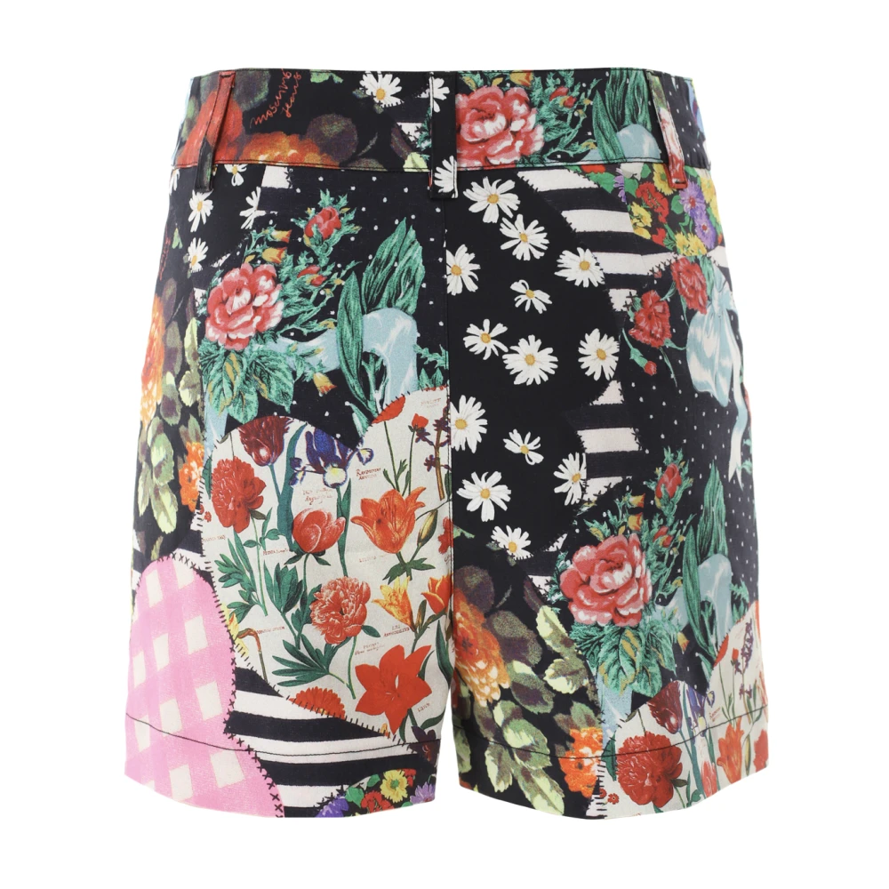Moschino Patchwork Print Shorts Multicolor Dames