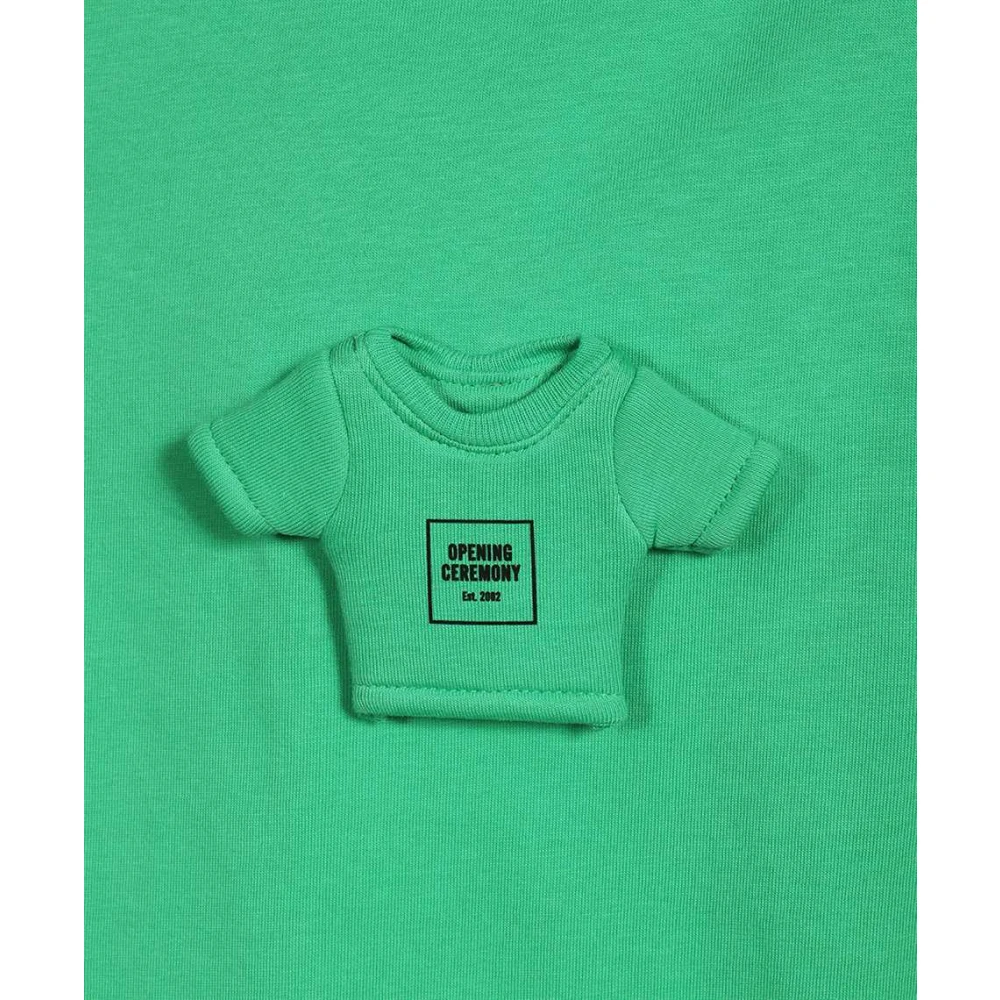 Opening Ceremony Geribbelde Crew-neck T-shirt Green Heren