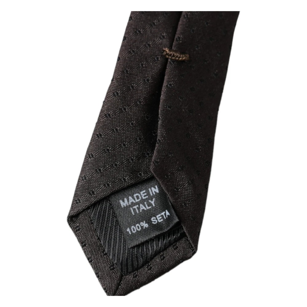 Dolce & Gabbana Elegante zijden stropdas met logodetails Black Heren