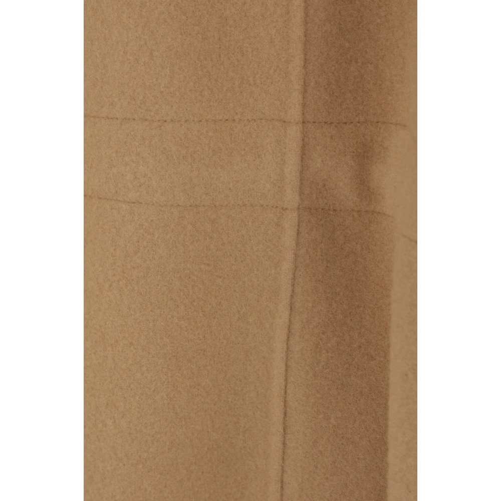 Max Mara Kameelwol Kasjmier Hooded Jas Brown Dames