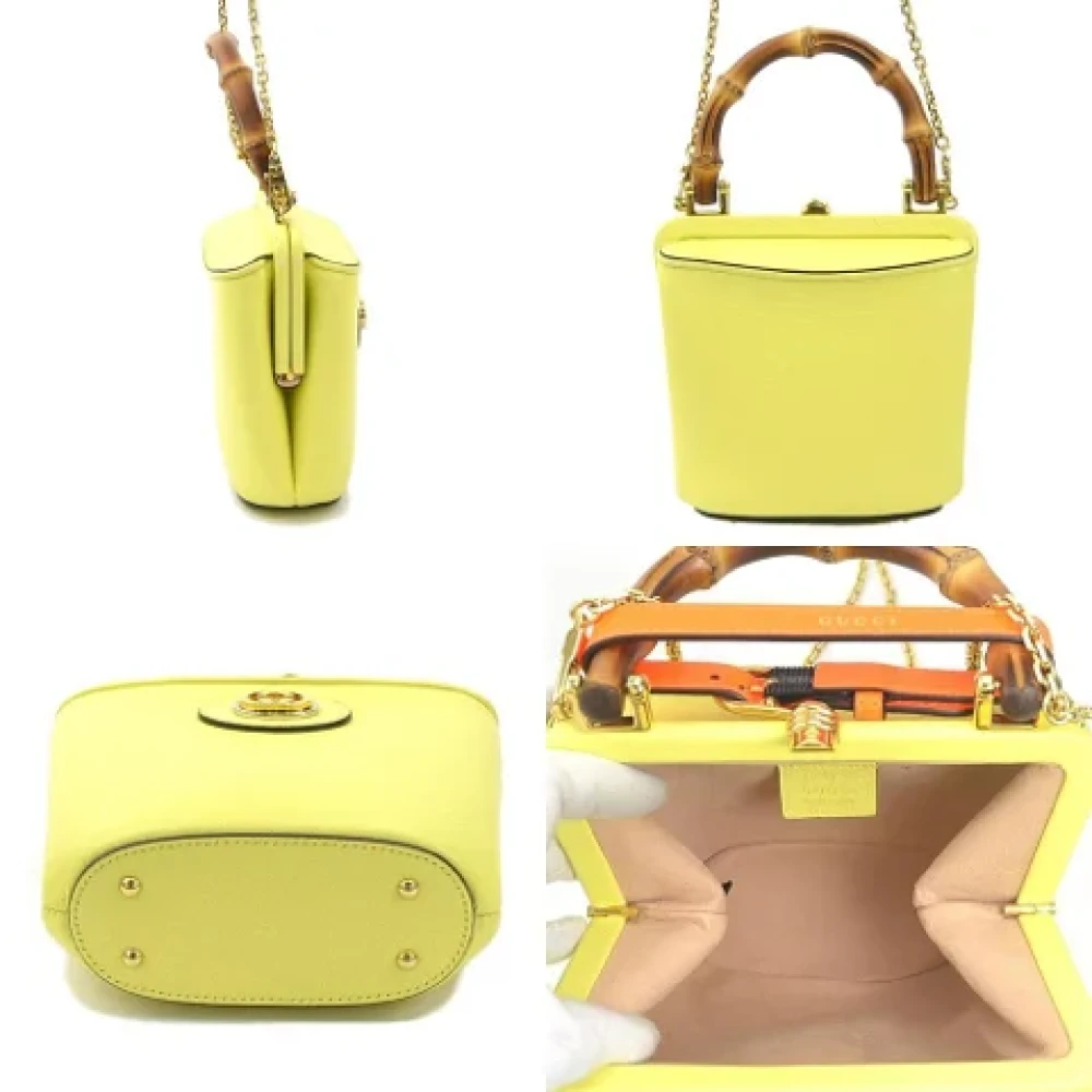 Gucci Vintage Pre-owned Leather gucci-bags Yellow Dames