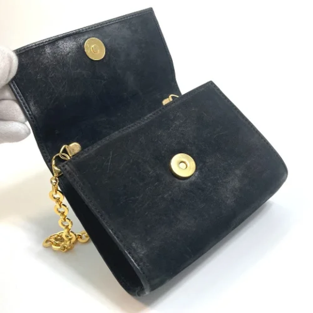 Salvatore Ferragamo Pre-owned Suede shoulder-bags Black Dames