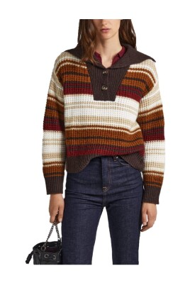 striped-polo-neck-acrylic-sweater