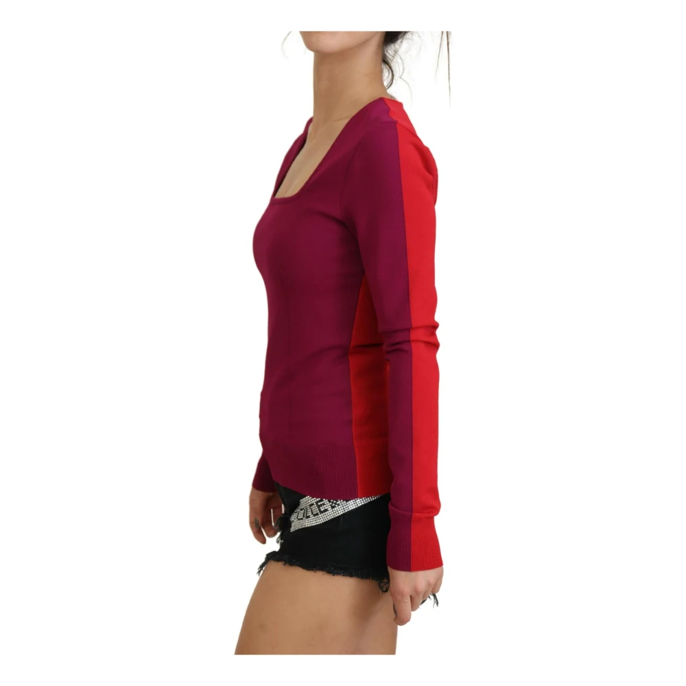 Dolce & Gabbana Logo Square Neck Sweater Multicolor Dames