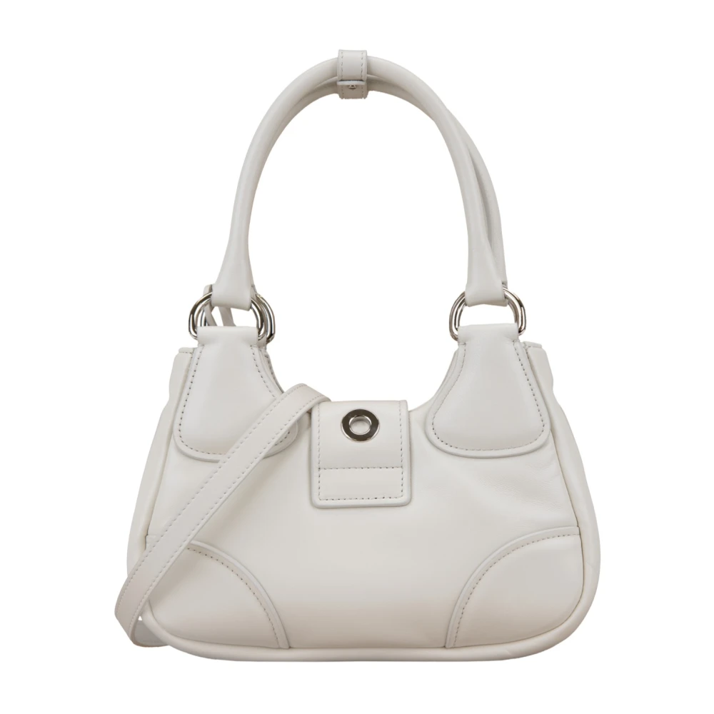 Prada Gewatteerde leren schoudertas magnetische knoop White Dames