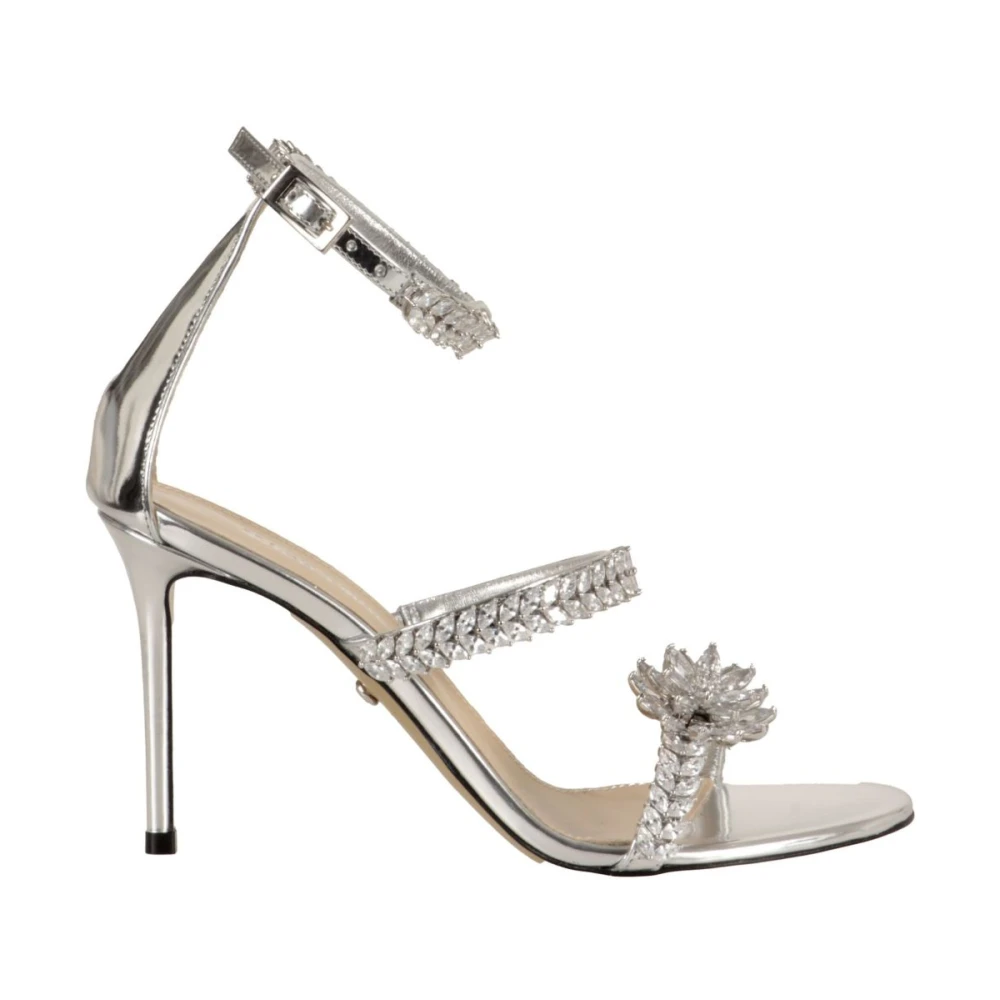 Mach & Mach Women's Gray Lotus Flower Sandals - High Heel Sandals - 5 Uk- Shoes