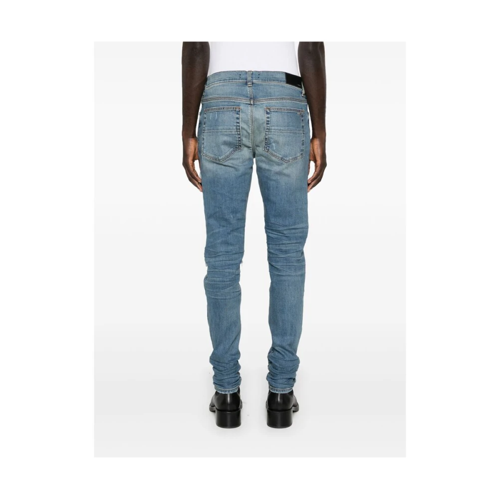 Amiri Indigo Blauwe Distressed Skinny Jeans Blue Heren