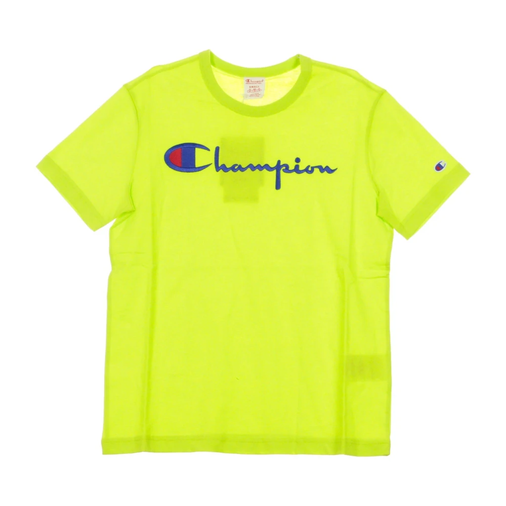 Champion Fluo Green Crewneck Tee Green Heren