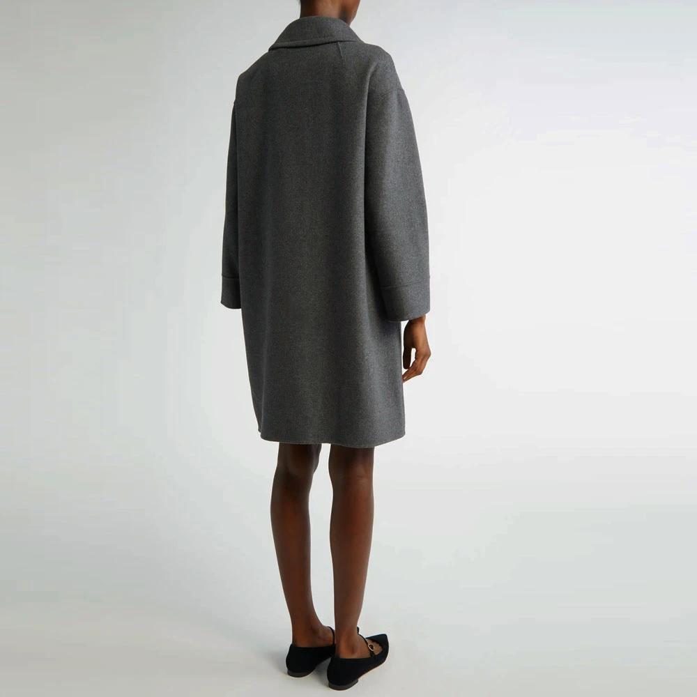 Max Mara Wollen jas met kraag en knopen Gray Heren