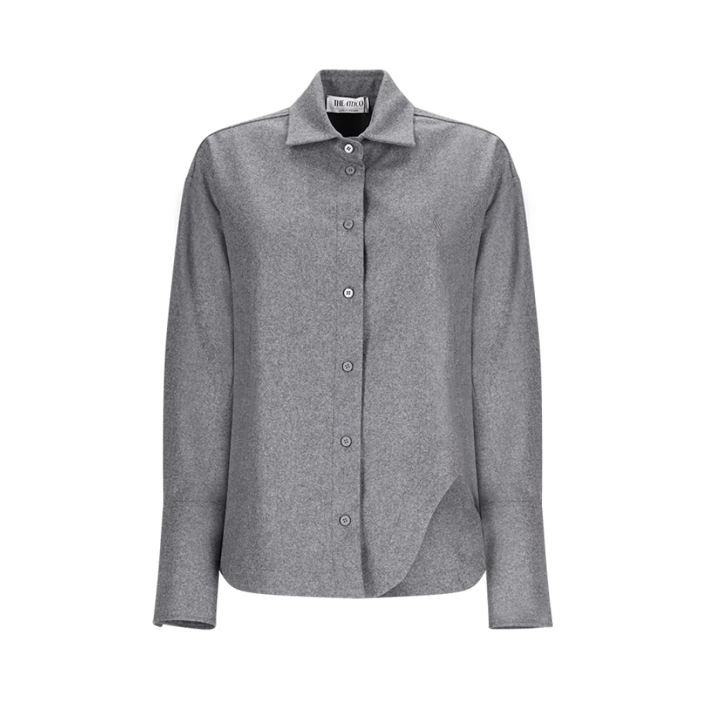 The Attico Women's Gray Eliza Shirt - Shirts - Xs - Blouses & Shirts