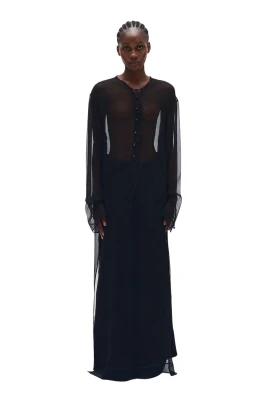 Svart X-Long Kaftan Klänning
