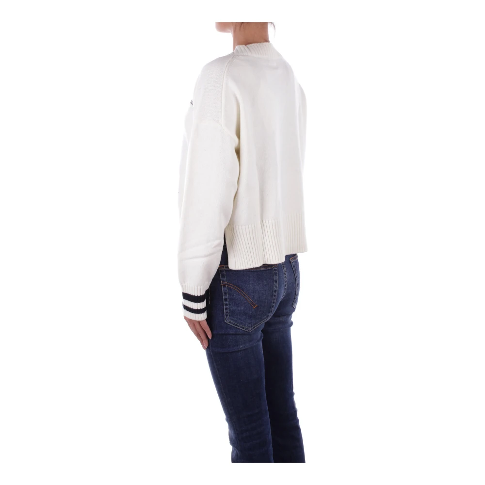 Guess Witte Cardigan met Logo-knoopsluiting White Dames